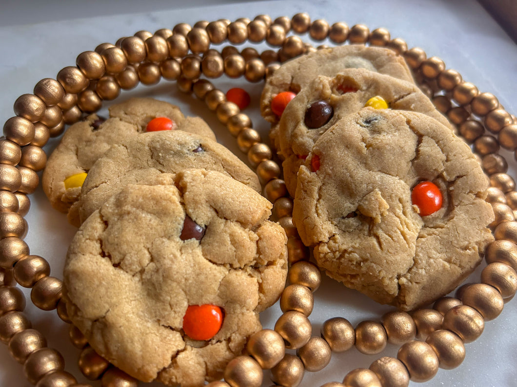 These Are The Times: A Peanut Butter Cookie with Reese's Pieces (half-dozen)